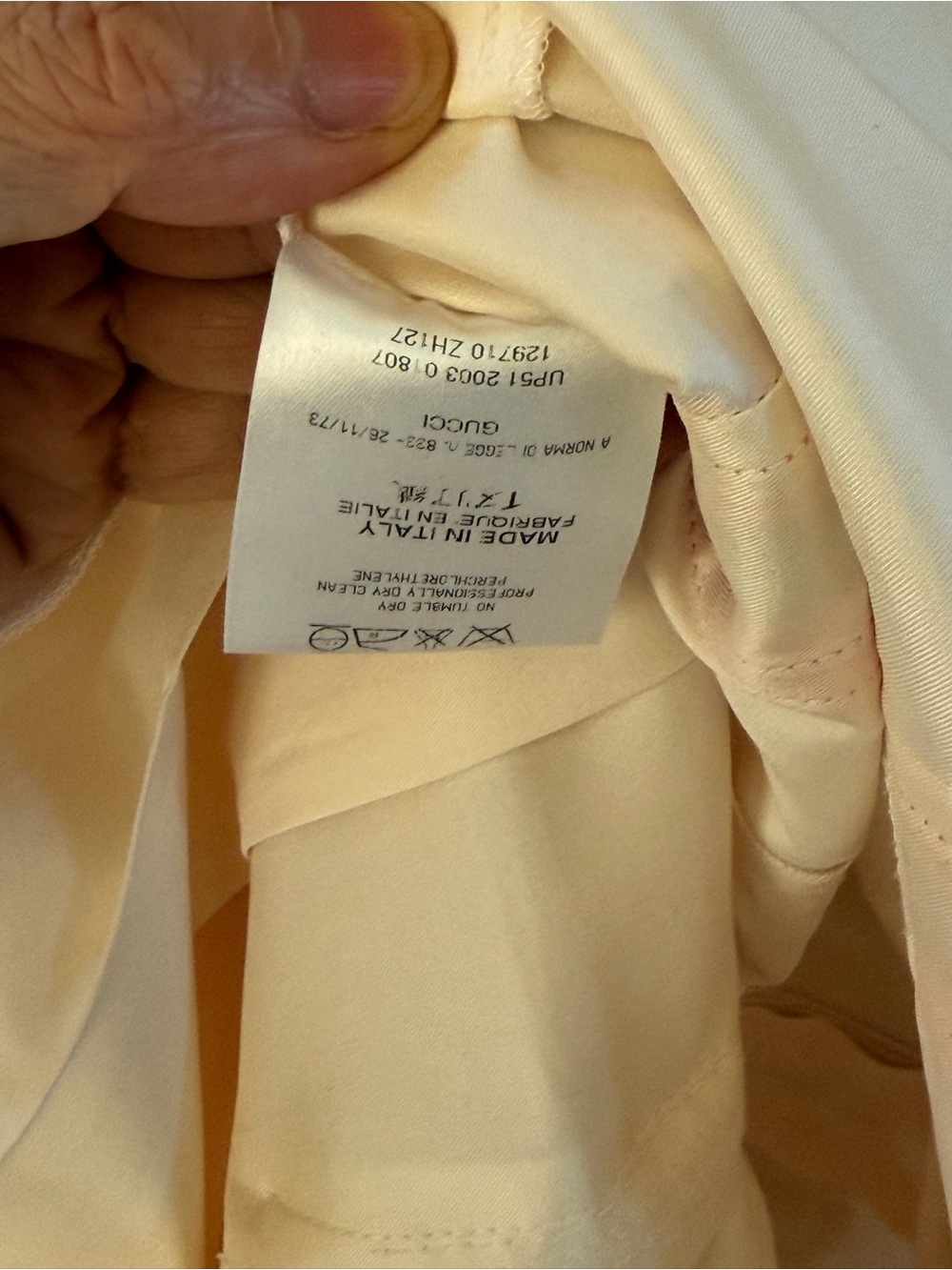 Vintage Gucci White Midi Dress with Pink & Black Side Stripes - Picture 10 of 15